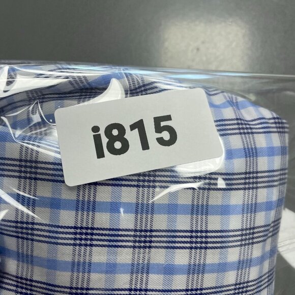 NEW Kirkland Signature Men's 16 34/35 Button down Dress Shirt Blue Plaid - Picture 9 of 9